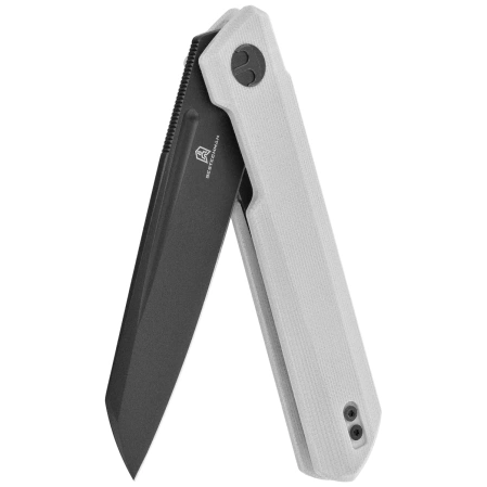 Nóż składany Bestechman Dundee Sheepfoot White G10, Grey PVD D2 by Ostap Hel (BMK09D)