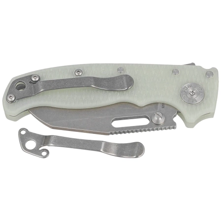 Demko AD20.5 Shark Foot Knife Natural G10, Stonewashed CPM S35VN by Andrew Demko (205-S35-SFN)