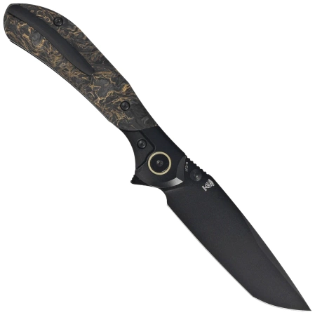 Nóż składany Bestech Constellation Black Titanium/Dark Matter Gold FatCarbon, Black PVD MagnaCut by Munko Knives (BT2501C)
