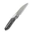 Nóż składany WeKnife Brr15 Gray Titanium/Aluminium Foil Carbon Fiber, Stonewashed M390 by Rafal Brzeski (WE24007-2)