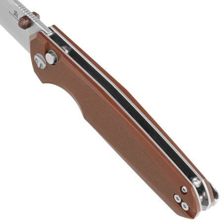 Nóż składany Bestechman Velix Brown G10, Satin/Stonewashed 14C28N by Ostap Hel (BMK07B)