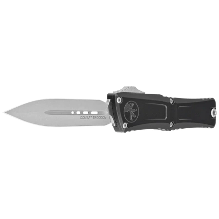 Nóż automatyczny OTF Microtech Combat Troodon Gen III D/E Black Aluminium, Apocalyptic M390MK by Tony Marfione (1142-10AP)