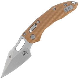 Microtech Stitch Ram-Lok S/E Knife Fluted Tan Aluminum, Stonewashed M390MK by Borka Blades and Tony Marfione (169RL-10FLTA)