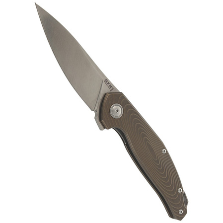 MKM Goccia Knife Bronze Stonewashed Titanium, Satin M390 by Jens Ansø (MKGC-TBR)