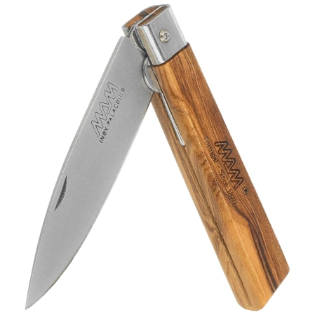 Nóż składany MAM Olive Wood, Inox HW, Satin X50CrMoV15 (2137)