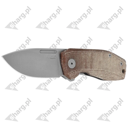 Nóż składany LionSteel Nano Natural Canvas Micarta, Satin MagnaCut (NA01 CVN)