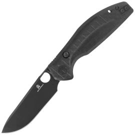 Nóż składany Bestechman Angry Owl Black G10 w/ Carbon Fiber Pattern, Black PVD D2 by Keanu Alfaro (BMK12F-2)