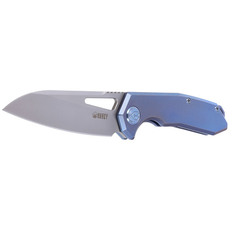 Nóż składany Kubey Vagrant Blue Titanium, Sandblasted CPM S30V by Maksim Tkachuk (KB284B)