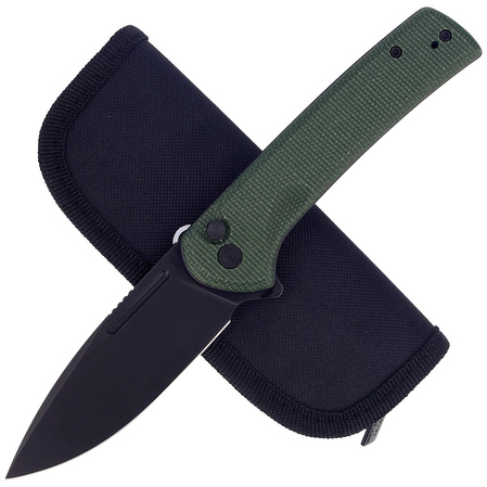 Civivi Knife Conspirator Green Micarta, Black Stonewashed (C21006-2)
