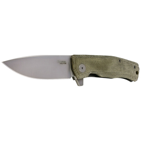 Nóż składany LionSteel Myto, Green Canvas Micarta, Satin M390 by Michele Pensato (MT01 CVG)