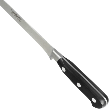 MAM Professional Forged Ham Slicing Black Polimer, Polished X50CrMoV15 (66812)