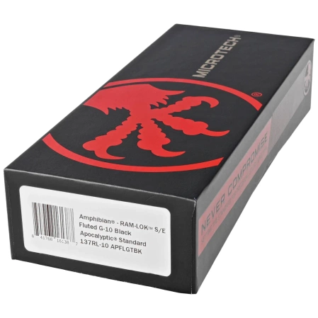 Microtech Amphibian Ram-Lok S/E Knife Black Fluted G10, Apocalyptic M390MK by Tony Marfione (137RL-10APFLGTBK)