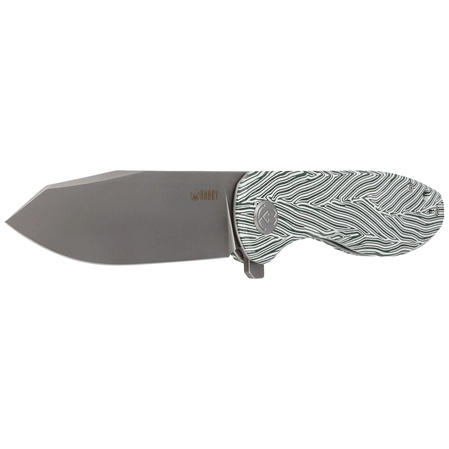 Nóż składany Kubey Knife Master Chief White Green G10, Bead Blast AUS-10 by Keanu Alfaro (KU358B)