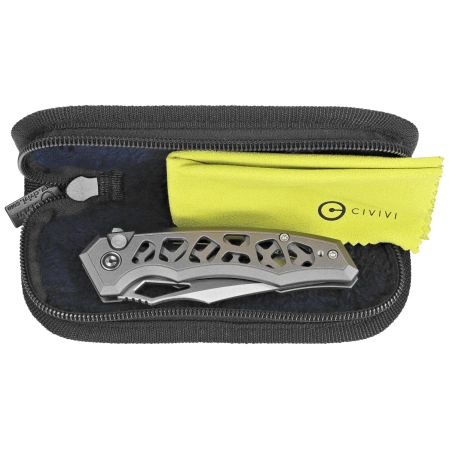 Civivi Anaaki Knife Gray Aluminum, Satin Nitro-V (C24039-2)