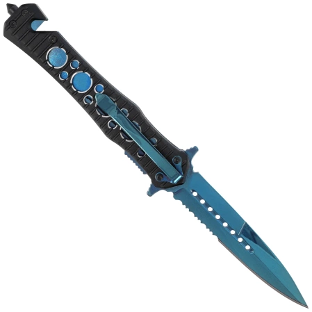 Decor Habitat Third Black/Blue Aluminium, Blue P/S 420 rescue knife (TH-H0815A)