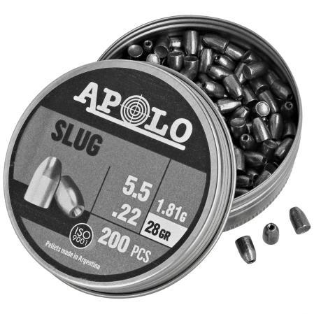 Apolo Slug 28 .22/5.5mm Airgun Pellets, 200 psc 1.81g/28.0gr (19302)