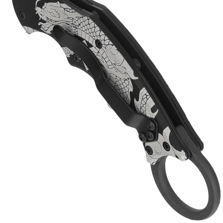 Nóż składany Fox The Spirit Karambit Black Aluminium, Black N690Co (FX-599 ALB-1)