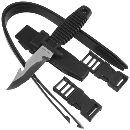 Nóż nurkowy MAC Coltellerie Shark 9 Black PP, Satin W 1.4116 (MC SRK09.N)