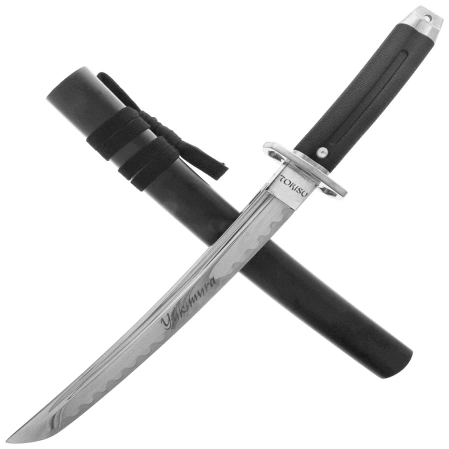 Tokisu Yokimura Japanese Tanto Black Rubber, Satin AISI 1065 (32763)