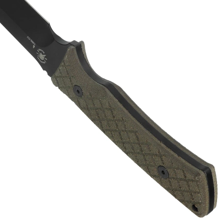 Spartan Blades Damysus Knife Green Canvas Micarta, Black 1095 Cro-Van by Curtis Iovito (SBSL003BKGR)