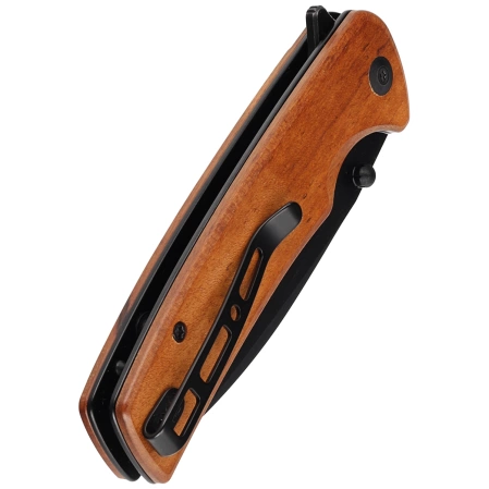 Sencut Sachse Guibourtia Wood, Black Stonewashed 9Cr18MoV knife (S21007-6)