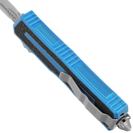 Nóż automatyczny OTF Microtech Scarab II Gen III D/E Blue Aluminium, Stonewashed M390MK by Tony Marfione (1280-10BL)