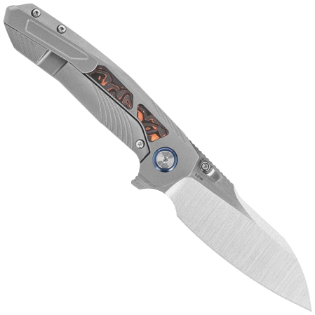 Nóż składany Remette Kestrel Gray Titanium/Copper Foil Carbon Fiber, Satin CPM S35VN (RTPO-C)