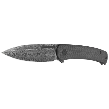 Civivi Caetus Knife Twill Carbon Fiber, Black Hand Rubbed Damascus (C21025C-DS1)