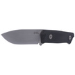 LionSteel Bushcraft Knife Black G10, Stone Washed Sleipner by Molletta (B41 GBK)