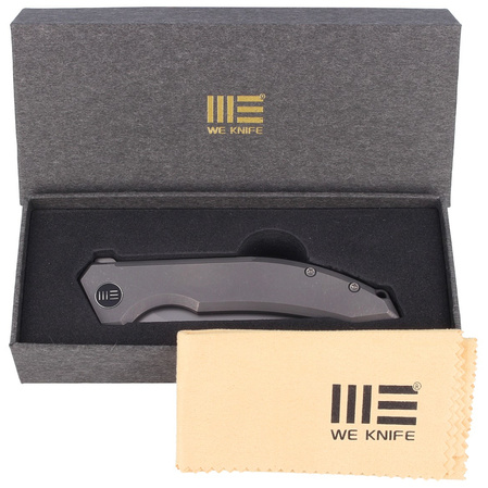 Nóż składany WE Knife Quixotic Gray Titanium, Silver Bead Blasted CPM 20CV (WE21016-1)