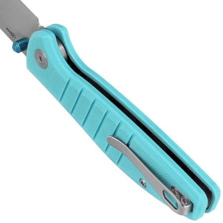 Bestechman Goodboy Jr. Knife Light Blue G10, Satin/Stonewashed D2 by Keanu Alfaro (BMK10B)