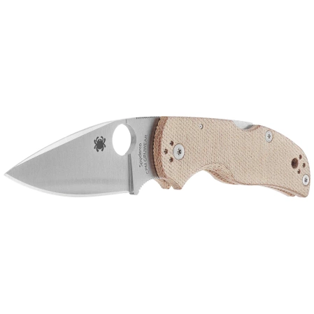 Nóż składany Spyderco Native 5 Brown Canvas Micarta, Satin CPM Cru-Wear by Sal Glesser (C41MPCW5)