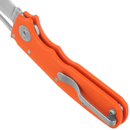 Demko Shark Cub Slicer Shark Knife Orange G10, Stonewashed CPM 20CV by Andrew Demko (SC-20CV-ORG10-SS)