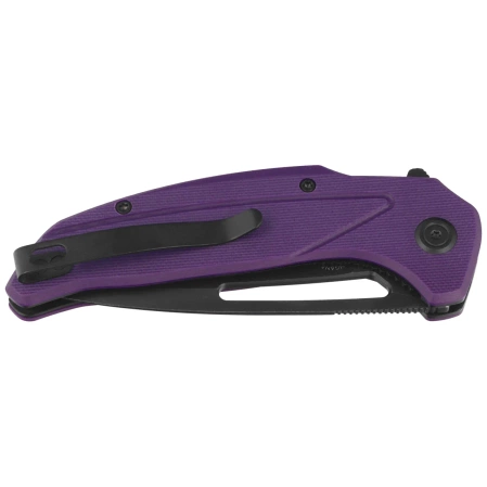 Nóż składany Kubey Nautilus Purple G10, Silver Sandblasted 14C28N by Sherif Manganas (KU372A)