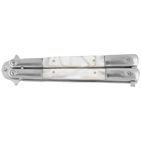 Nóż motylkowy Third Decor Habitat Balisong Pearl/Stainless Steel, Satin 420 (K2097)