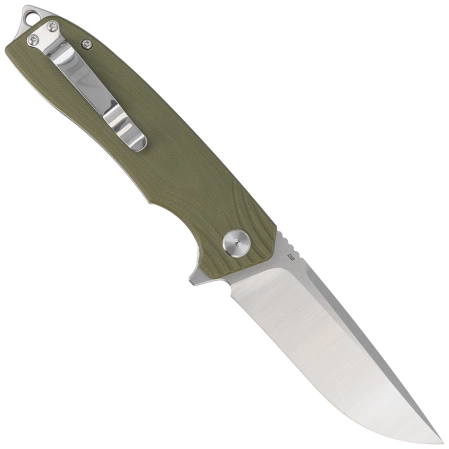 Bestech Knife Lion Army Green G10, Stonewashed/Satin D2 (BG01B)
