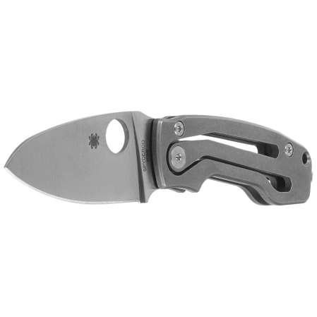 Nóż składany Spyderco Pits 2 Slipit Gray Titanium, Satin M398 by Mike Read (C269TIP)