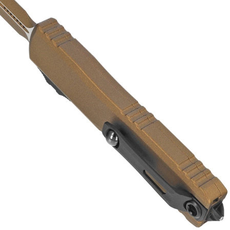 Nóż automatyczny OTF Microtech Ultratech Gen III ZBP D/E Cerakote Burnt Bronze Aluminium, Cerakote Burnt Bronze M390MK by Tony Marfione (1122-1UB-C19Z4)