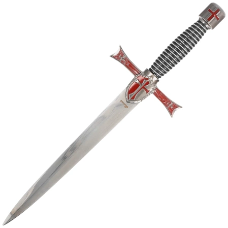 Sztylet Decor Habitat Templar Dagger Burgundy/Black/Silver ABS, Satin Stainless Steel (S3319)