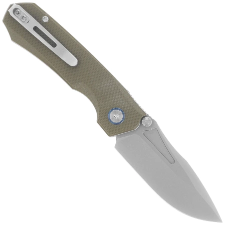 Nóż składany Remette Rhino Green G10, Stonewashed D2 (RNDG2)