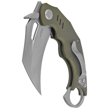 Nóż składany Kubey Wrath Green G10, Beadblasted 14C26N by MUZI Design (KU261B)