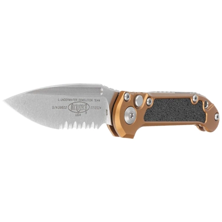 Nóż automatyczny Microtech LUDT Gen III S/E Tan Aluminium, Stonewashed P/S M390MK by Tony Marfione (1135-11TA)