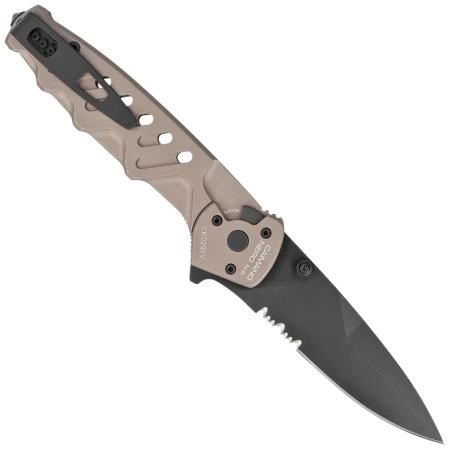 Nóż składany Extrema Ratio Caimano Nero N.A. Tactical Mud Aluminium, Black MIL-C N690 (04.1000.0166/BLK/TM)