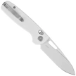 Kubey Bluff Knife White G10, Sandblasted 14C28N by Garet Caronna (KU248C)