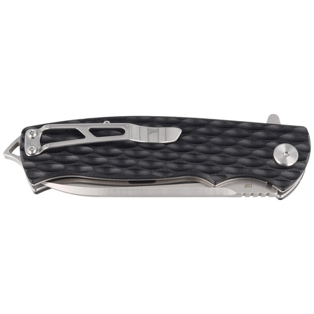 Bestech Grampus Knife Black G10, Stonewashed/Satin D2 (BG02A)