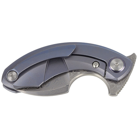 Nóż składany Bestech Strelit Blue Stonewashed Titanium, Damascus by Ostap Hel (BT2103I)