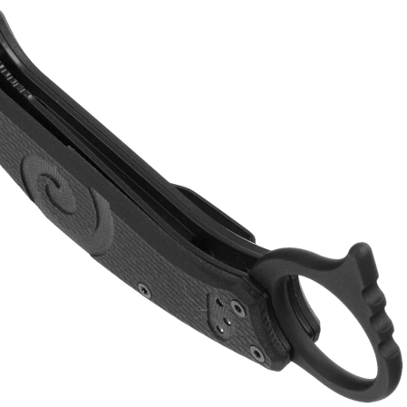 Nóż składany karambit FOX Moa Black G10, Black Stonewashed N690Co by Jared Wihongi (FX-653)