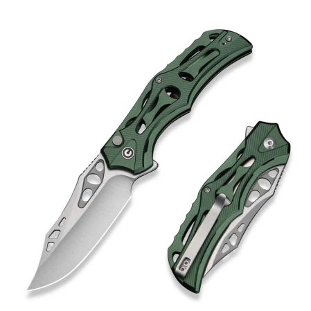 Civivi Biophase Knife Green Aluminum, Satin Nitro-V (C23083-1)