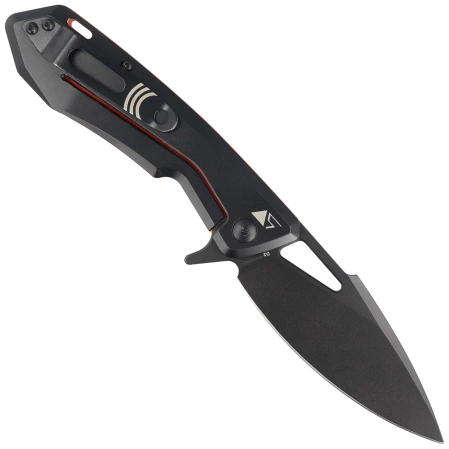 Real Steel Knives Pelican Orange G10 / Black Steel, Black D2 by Aslan Zhanabayev (7922)