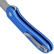 Button Lock Elementum II Knife Blue Aluminum, Satin Nitro-V (C18062PD-2)